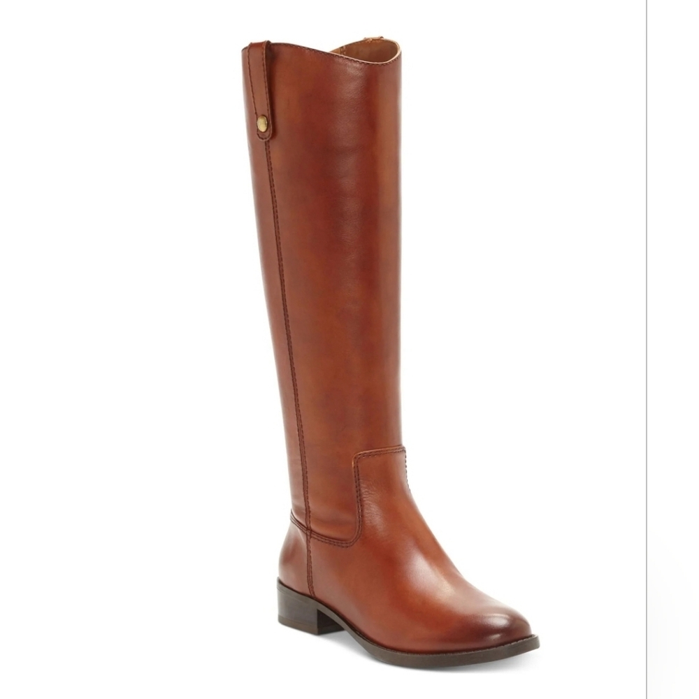 Elegant Brown Leather Riding Boots